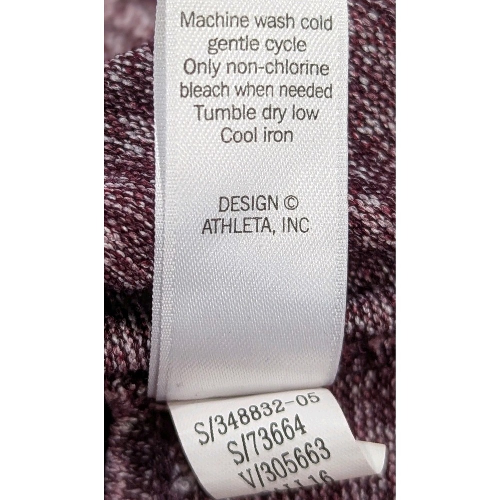 Athleta Womens Pose Layer Ease Crossover T-Back Top Heathered Plum Stretch Small - Picture 11 of 12